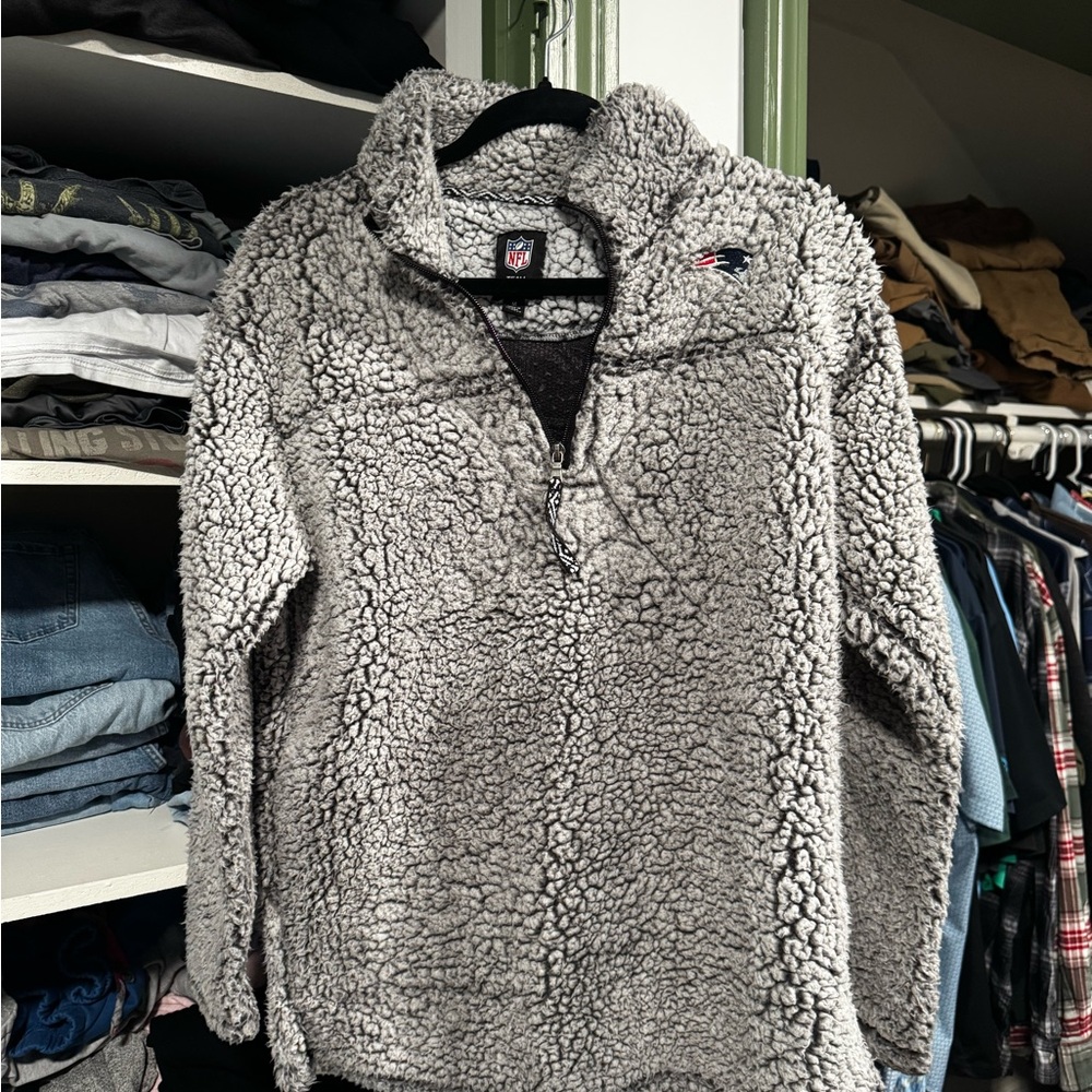 NFL Gray Fleece Quarter-Zip Jacket